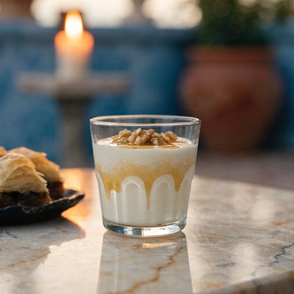 Griechisches Dessert mit Honig und Walnüssen